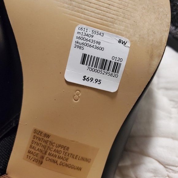 Lane Bryant Black Peep Toe heeled slides 8W - Picture 8 of 11